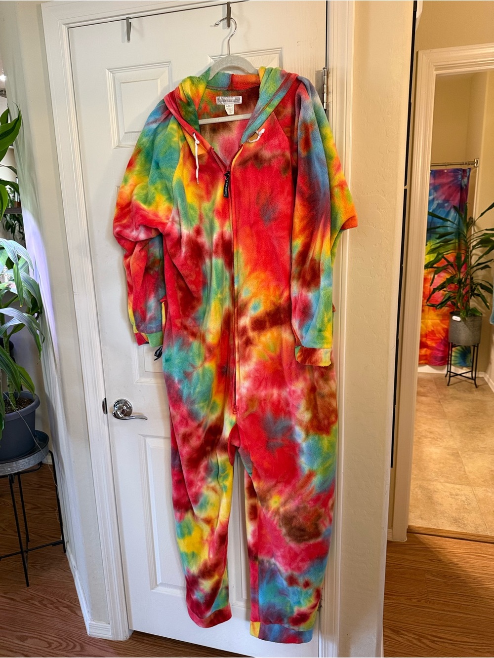 Forever lazy Rainbow Tie-Dye Hooded Onesie